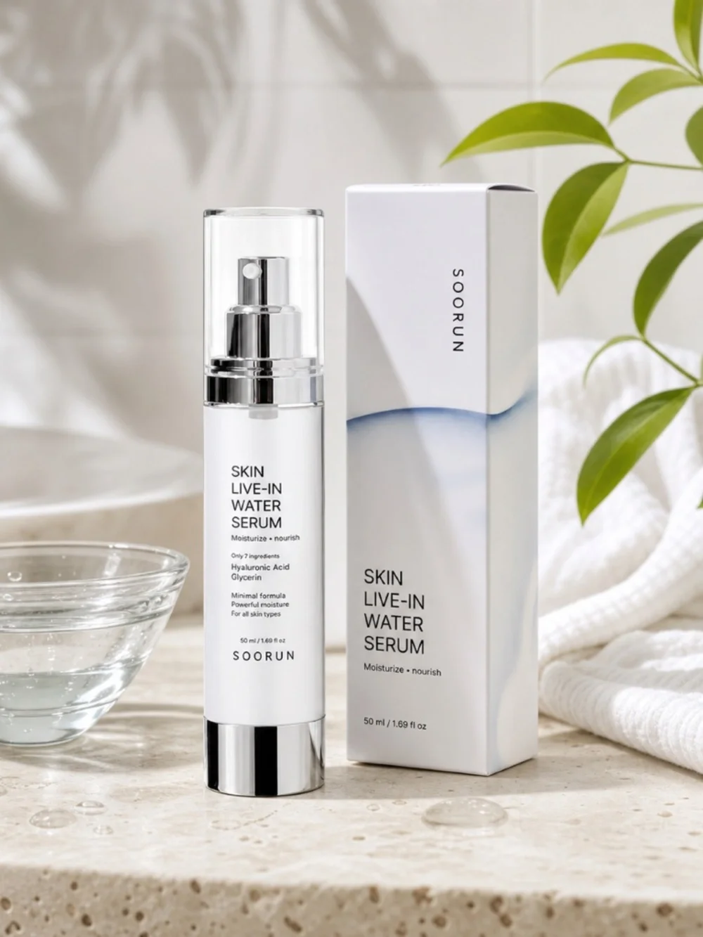 SOORUN Skin Live-In Water Serum 1.7oz NEW Sealed